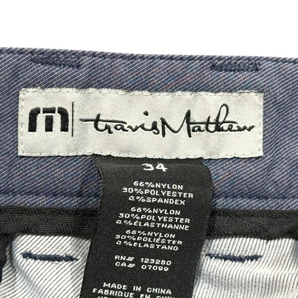 Travis Mathew Open To Close Tech Chino Performance Pants Men's Size 34X32 Navy - Picture 6 of 8